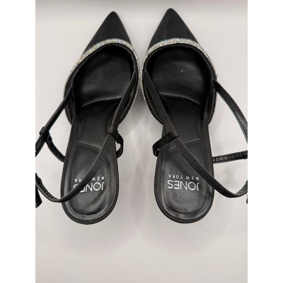 Jones New York Black Mesh Slingback Heels – Never Worn – Size 8 - Picture 10 of 13